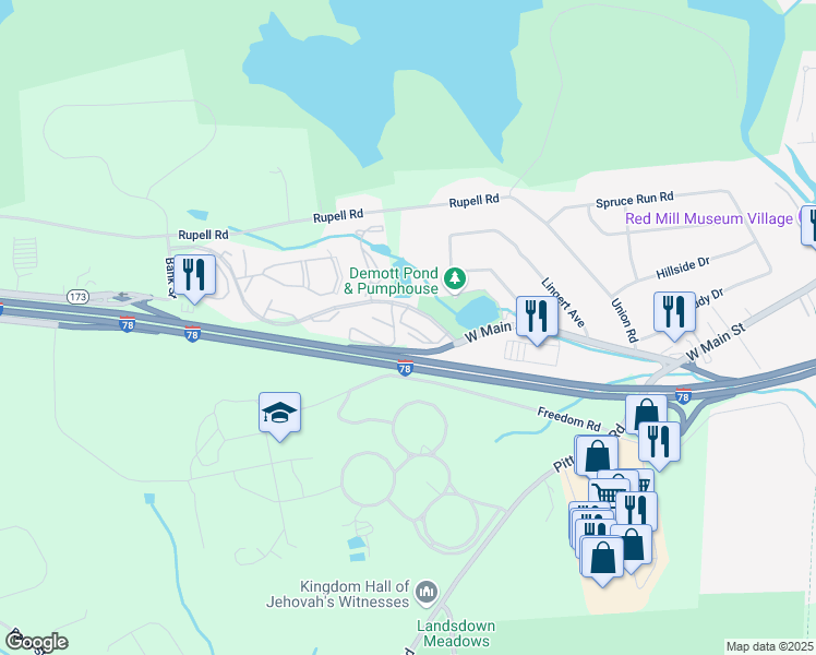 map of restaurants, bars, coffee shops, grocery stores, and more near in Clinton