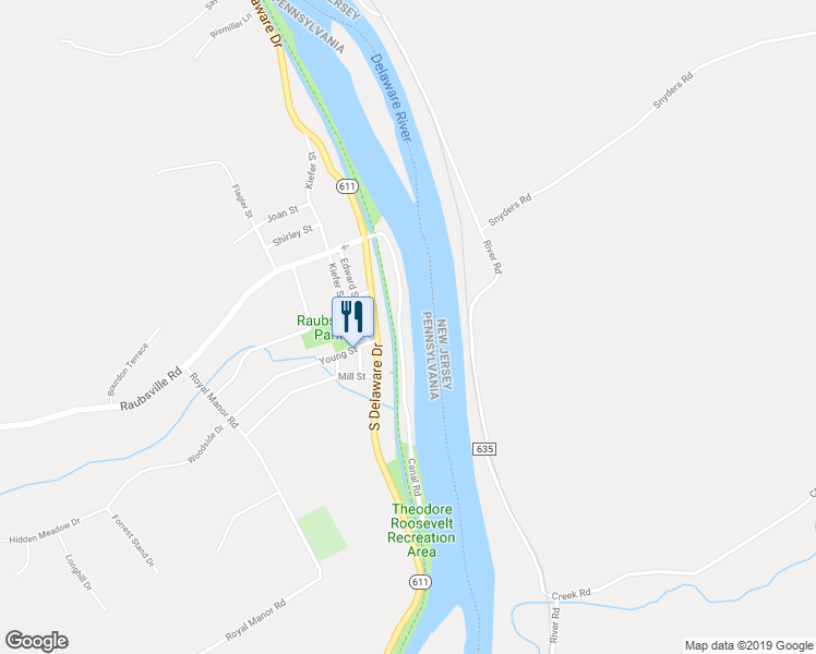 map of restaurants, bars, coffee shops, grocery stores, and more near 130 Canal Road in Easton