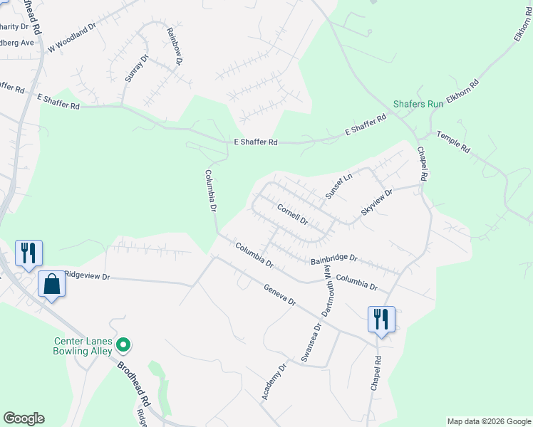 map of restaurants, bars, coffee shops, grocery stores, and more near 211 Princeton Dr in Aliquippa