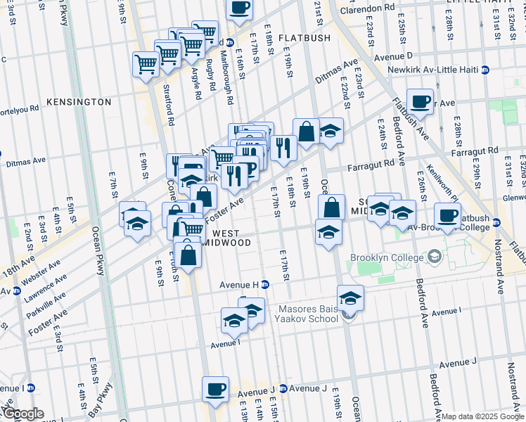 map of restaurants, bars, coffee shops, grocery stores, and more near 51 Dekoven Court in Brooklyn