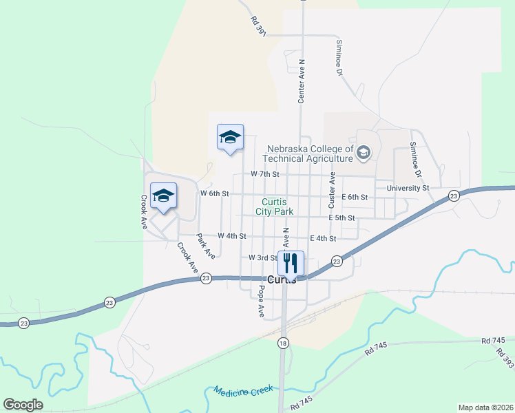 map of restaurants, bars, coffee shops, grocery stores, and more near 500-598 Pope Avenue in Curtis