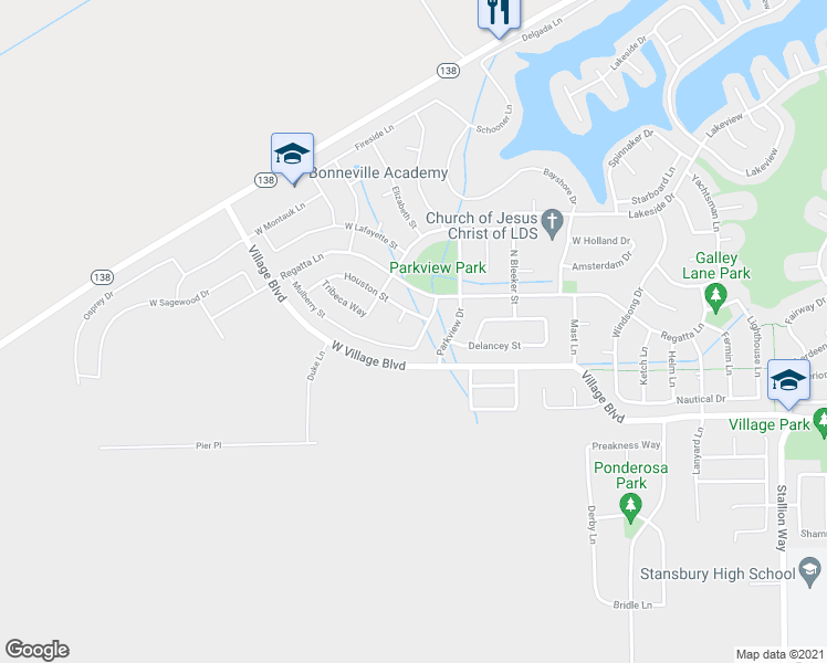 map of restaurants, bars, coffee shops, grocery stores, and more near 5739 Manhattan Dr in Stansbury Park