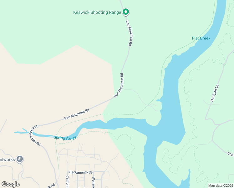 map of restaurants, bars, coffee shops, grocery stores, and more near 12626 Iron Mountain Road in Redding