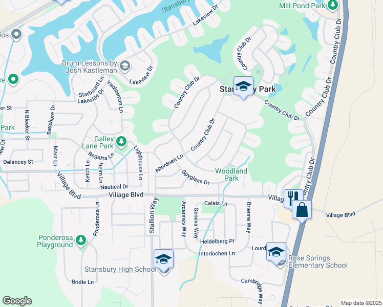 map of restaurants, bars, coffee shops, grocery stores, and more near 732 Country Club Drive in Stansbury Park