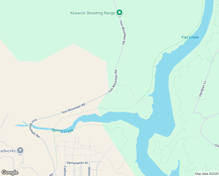 map of restaurants, bars, coffee shops, grocery stores, and more near 12626 Iron Mountain Road in Redding