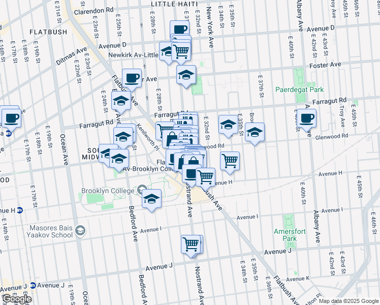 map of restaurants, bars, coffee shops, grocery stores, and more near in Brooklyn