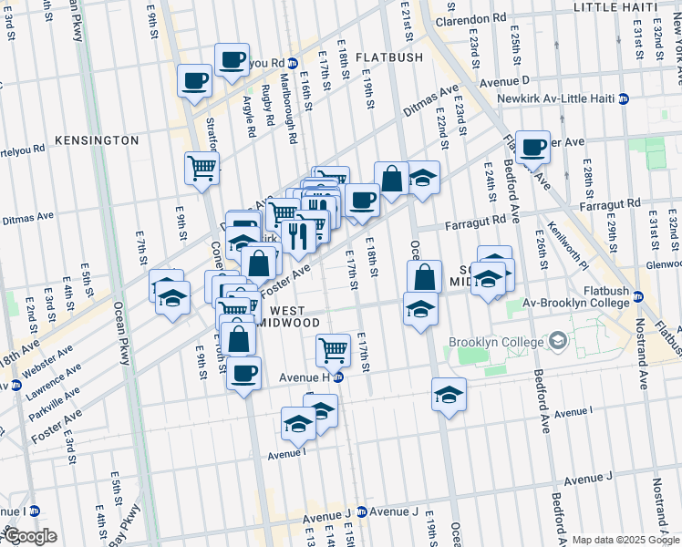 map of restaurants, bars, coffee shops, grocery stores, and more near 51 Dekoven Court in Brooklyn
