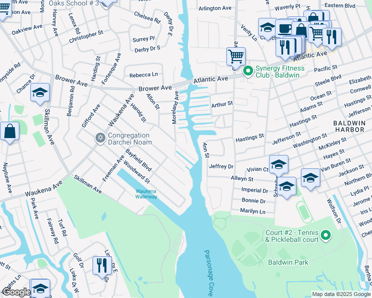 map of restaurants, bars, coffee shops, grocery stores, and more near 3493 Anchor Place in Oceanside