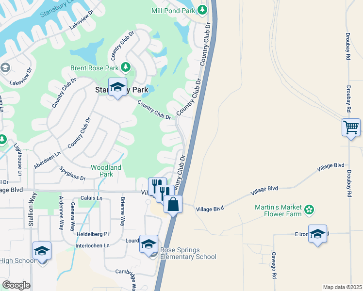 map of restaurants, bars, coffee shops, grocery stores, and more near 214 Country Club Drive in Stansbury Park