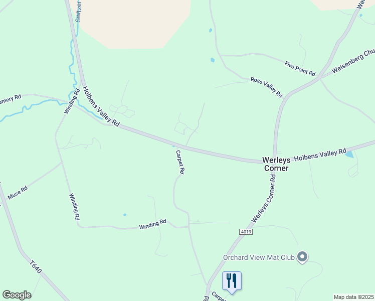 map of restaurants, bars, coffee shops, grocery stores, and more near 8246 Holbens Valley Rd in New Tripoli