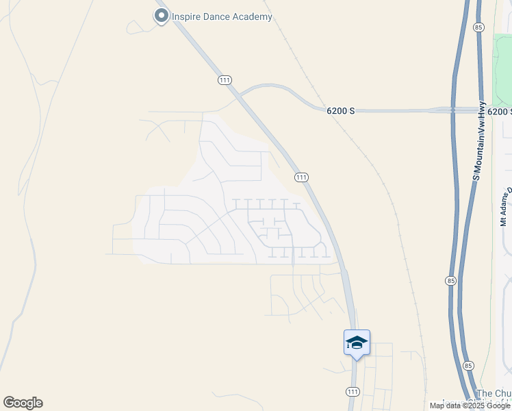 map of restaurants, bars, coffee shops, grocery stores, and more near 6446 South Orange Sky Court in West Jordan