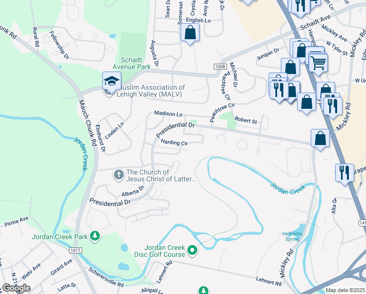 map of restaurants, bars, coffee shops, grocery stores, and more near 1666 Jackson Street in Fullerton
