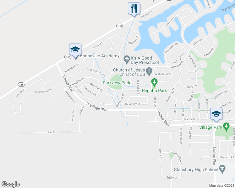 map of restaurants, bars, coffee shops, grocery stores, and more near 5784 Manhattan Drive in Stansbury Park