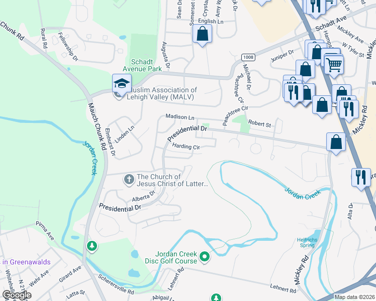 map of restaurants, bars, coffee shops, grocery stores, and more near 1666 Jackson Street in Fullerton