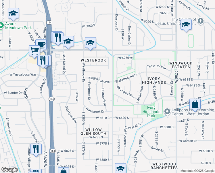 map of restaurants, bars, coffee shops, grocery stores, and more near 3226 Tysonbrook Court in Taylorsville