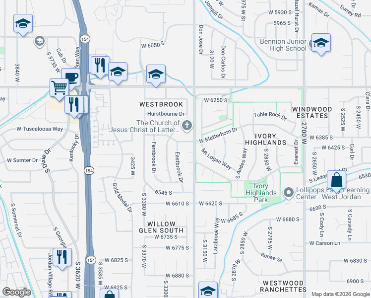map of restaurants, bars, coffee shops, grocery stores, and more near 3226 Tysonbrook Court in Taylorsville