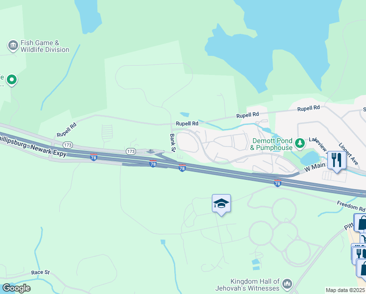 map of restaurants, bars, coffee shops, grocery stores, and more near 73 Sam Bonnell Drive in Clinton