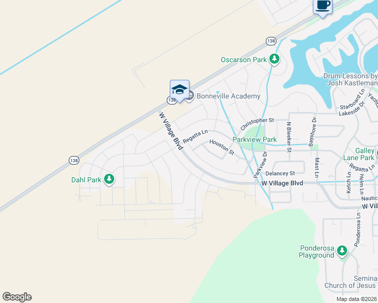 map of restaurants, bars, coffee shops, grocery stores, and more near 773 Mulberry Street in Stansbury Park