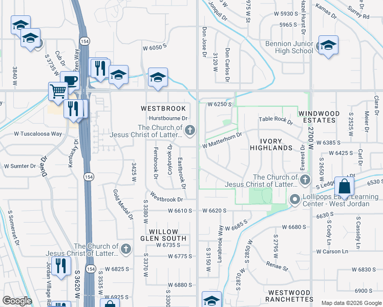 map of restaurants, bars, coffee shops, grocery stores, and more near 3222 Tysonbrook Court in Taylorsville