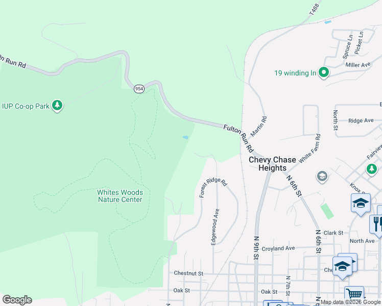 map of restaurants, bars, coffee shops, grocery stores, and more near 531 Edgewood Avenue in Indiana