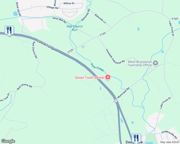 map of restaurants, bars, coffee shops, grocery stores, and more near 1389 Centre Turnpike in Orwigsburg