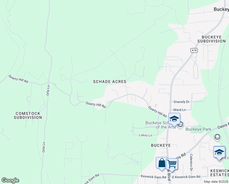 map of restaurants, bars, coffee shops, grocery stores, and more near 1934 Herbscenta Lane in Redding