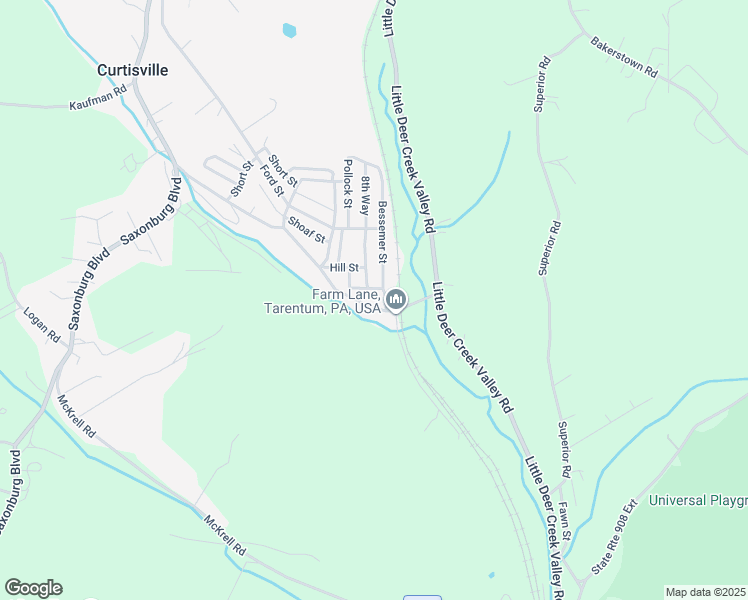 map of restaurants, bars, coffee shops, grocery stores, and more near 577 Benjamin Street in Tarentum