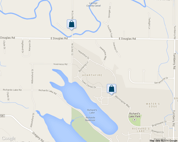 map of restaurants, bars, coffee shops, grocery stores, and more near 1221 Bateleur Lane in Fort Collins