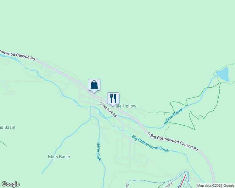 map of restaurants, bars, coffee shops, grocery stores, and more near 11312 Mule Hollow Lane in Salt Lake City