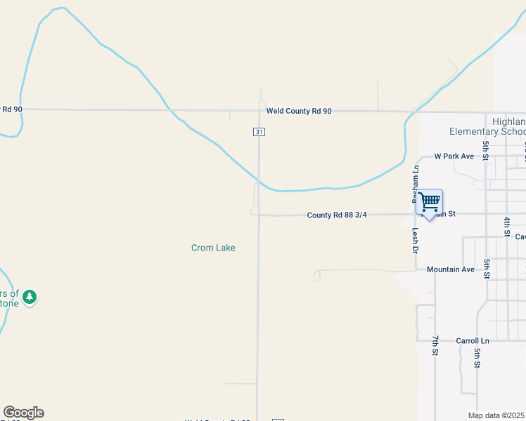 map of restaurants, bars, coffee shops, grocery stores, and more near 43720 County Road 31 in Pierce