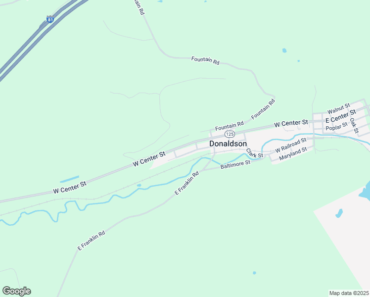 map of restaurants, bars, coffee shops, grocery stores, and more near 521 West Center Street in Donaldson