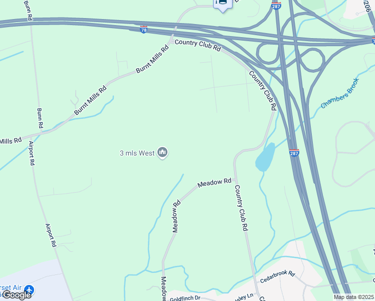 map of restaurants, bars, coffee shops, grocery stores, and more near 305 Country Club Road in Bedminster