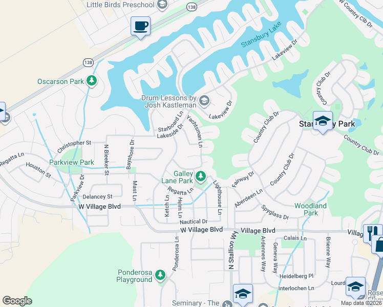 map of restaurants, bars, coffee shops, grocery stores, and more near 122 Stern Court in Stansbury Park
