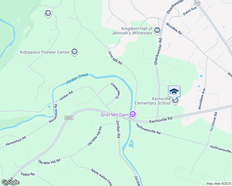 map of restaurants, bars, coffee shops, grocery stores, and more near 5271 Creekview Drive in Lehigh County