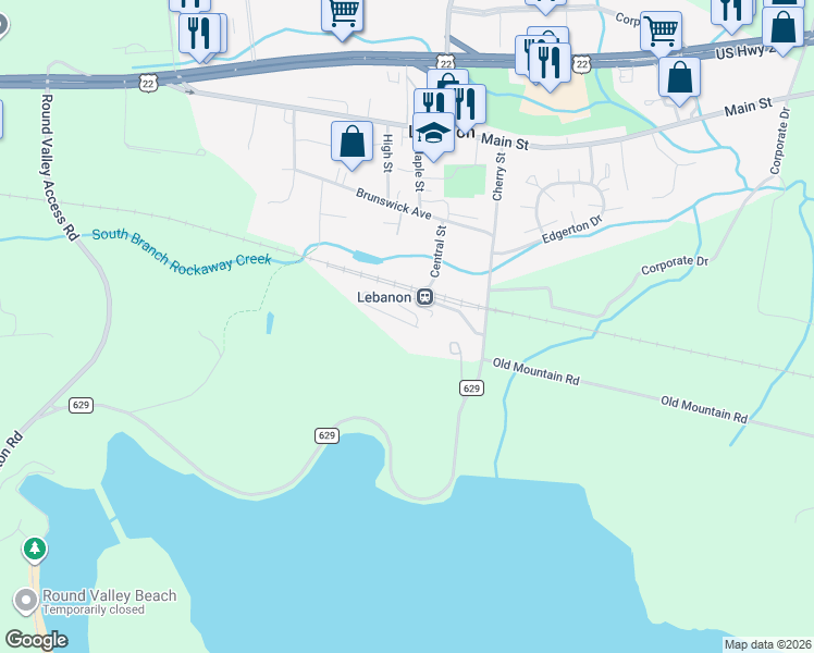 map of restaurants, bars, coffee shops, grocery stores, and more near in Lebanon