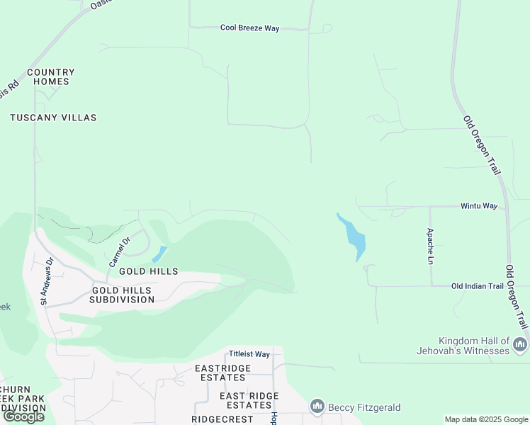 map of restaurants, bars, coffee shops, grocery stores, and more near 2087 Hope Lane in Redding