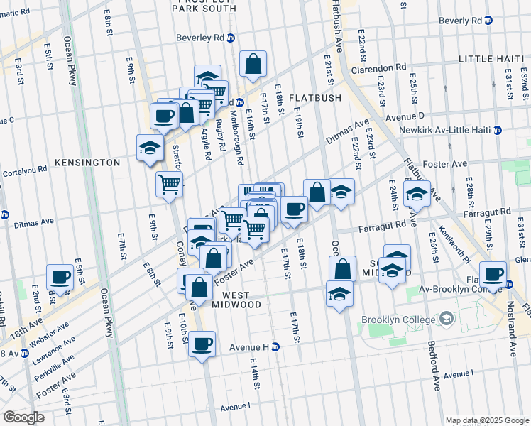 map of restaurants, bars, coffee shops, grocery stores, and more near in Brooklyn
