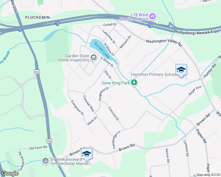 map of restaurants, bars, coffee shops, grocery stores, and more near 1300 Dogwood Drive in Bridgewater