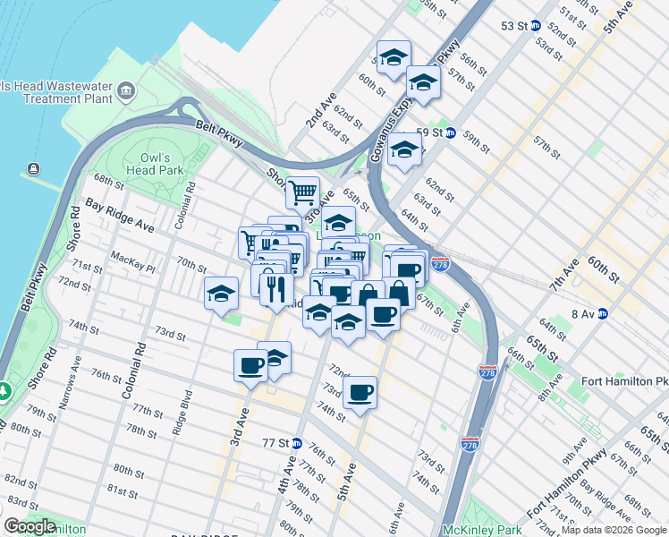 map of restaurants, bars, coffee shops, grocery stores, and more near 366 Senator Street in Brooklyn