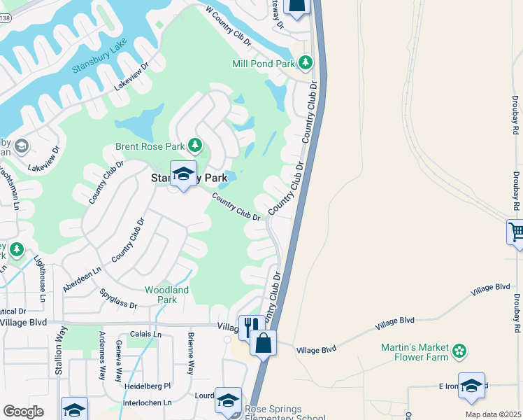 map of restaurants, bars, coffee shops, grocery stores, and more near 187 Country Club Drive in Stansbury Park