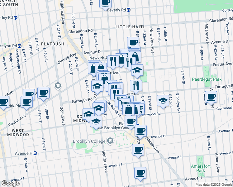 map of restaurants, bars, coffee shops, grocery stores, and more near in Brooklyn