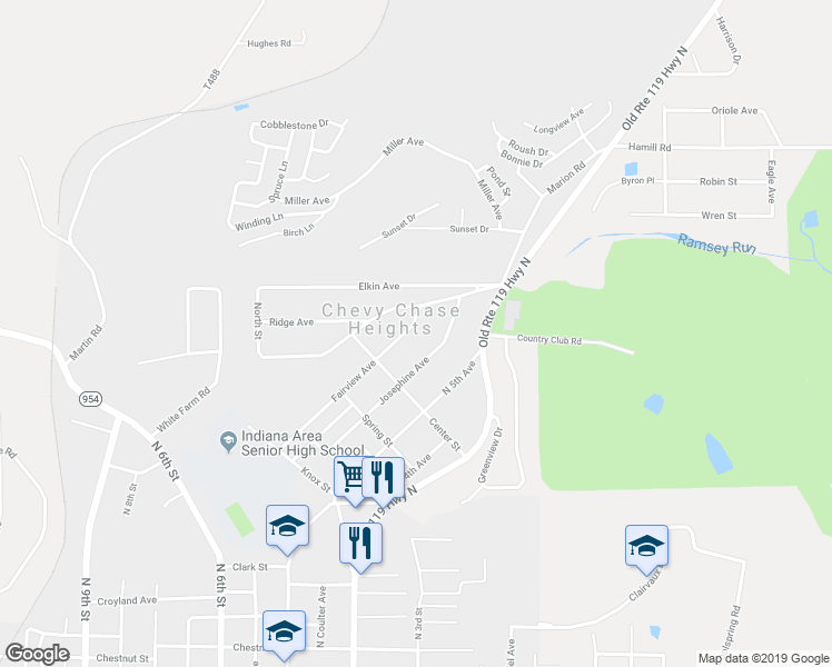 map of restaurants, bars, coffee shops, grocery stores, and more near 925 Fairview Avenue in Indiana