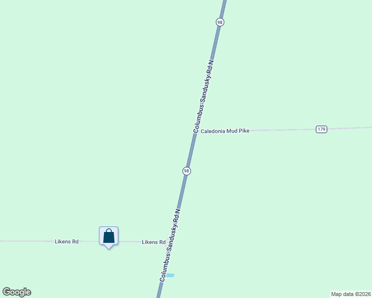 map of restaurants, bars, coffee shops, grocery stores, and more near 2447 Columbus-Sandusky Road North in Caledonia