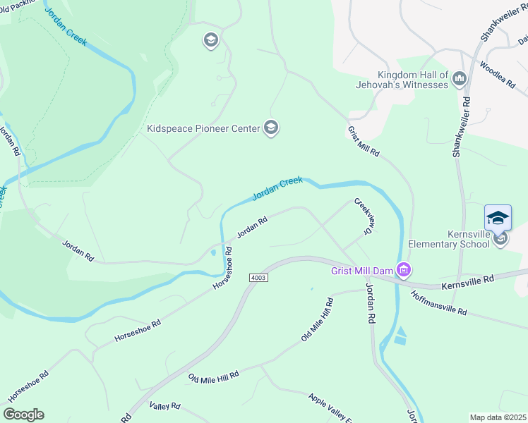 map of restaurants, bars, coffee shops, grocery stores, and more near 3063 Jordan Road in Lehigh County