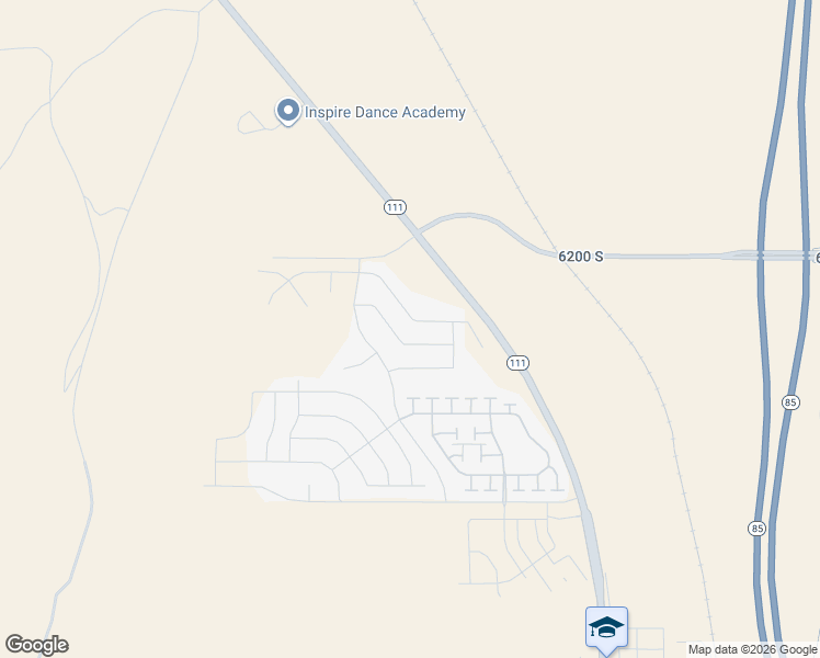 map of restaurants, bars, coffee shops, grocery stores, and more near 6302 South Hightower Road in West Valley City