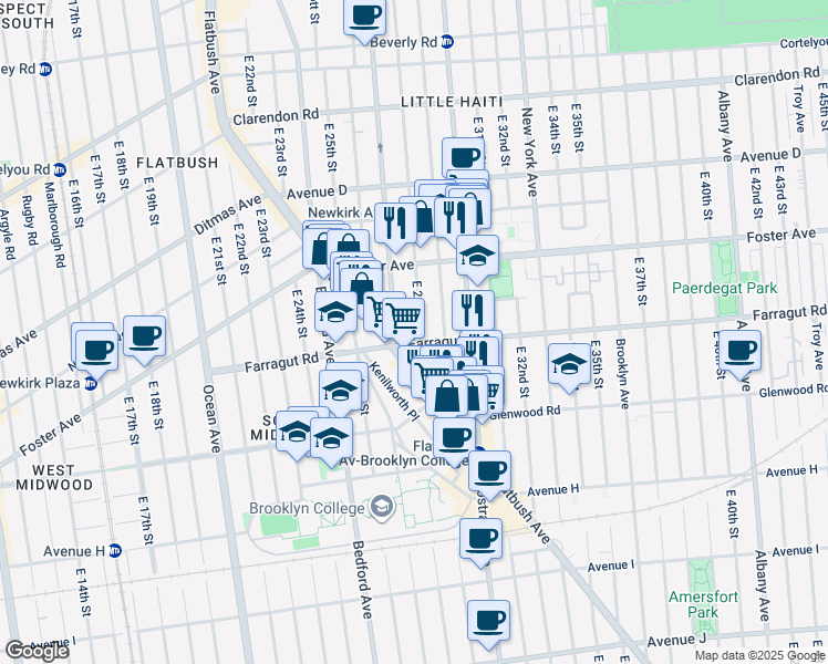 map of restaurants, bars, coffee shops, grocery stores, and more near in Brooklyn