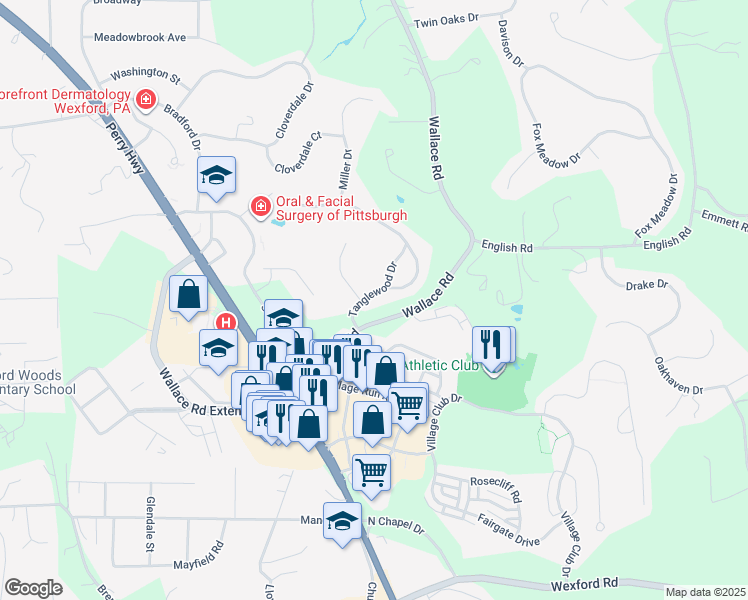 104 Tanglewood Drive, Wexford PA Walk Score