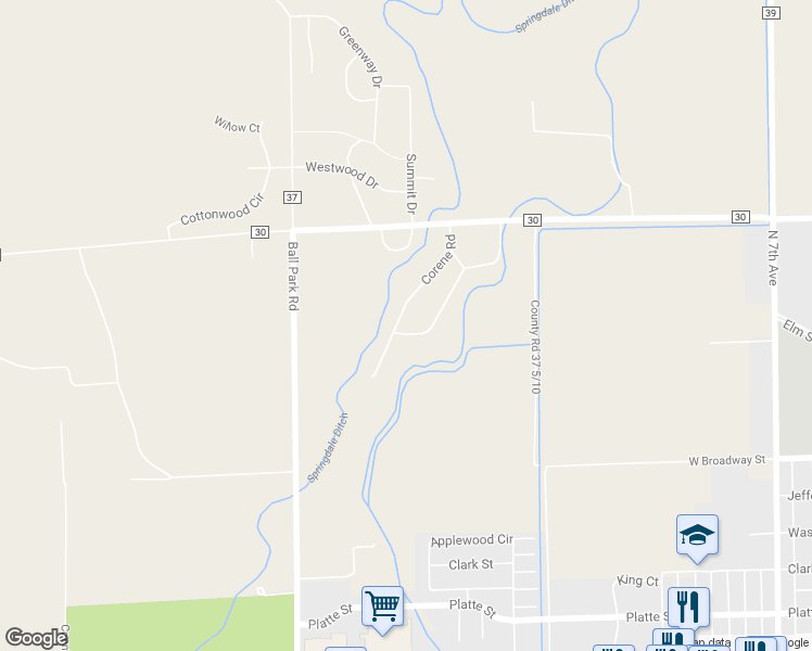 map of restaurants, bars, coffee shops, grocery stores, and more near 13762 Beal Road in Sterling