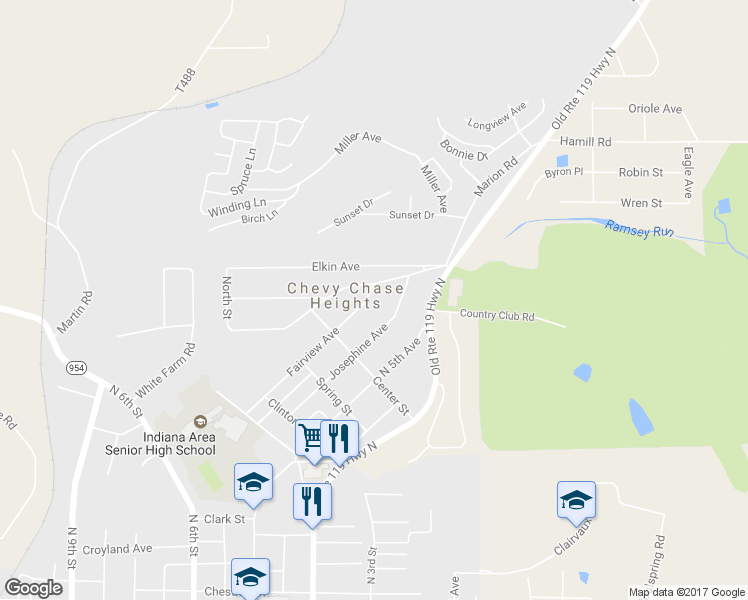 map of restaurants, bars, coffee shops, grocery stores, and more near 925 Fairview Avenue in Indiana