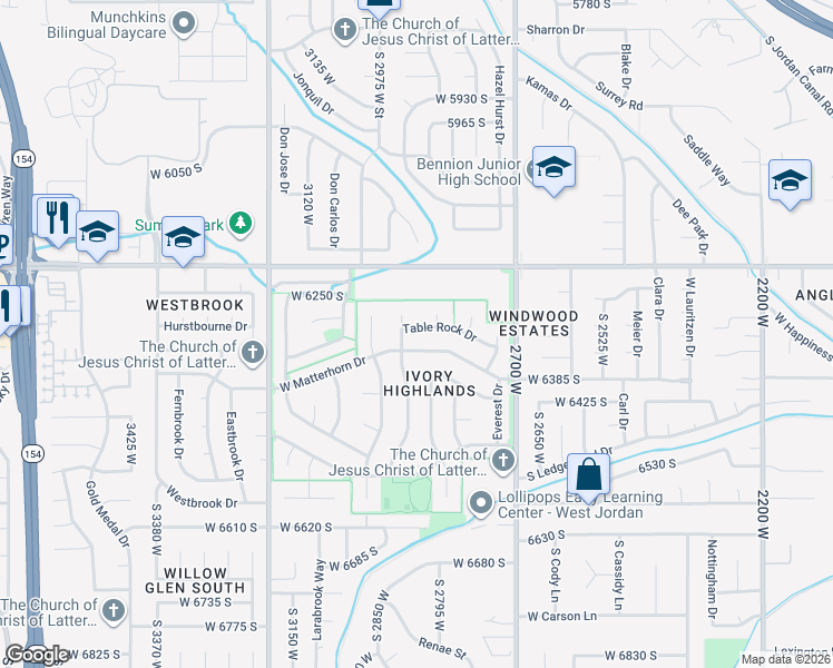 map of restaurants, bars, coffee shops, grocery stores, and more near 2901 Table Rock Drive in Taylorsville